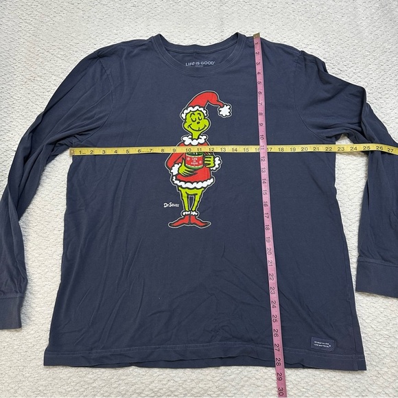 Life is Good Grinch Dr. Suess Blue Long Sleeve Crusher Men’s L - Picture 4 of 7